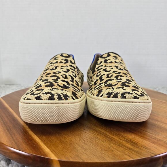 Rothy's The Original Slip On Sneaker Little Desert Cat Leopard Print Women 7 - Picture 4 of 15